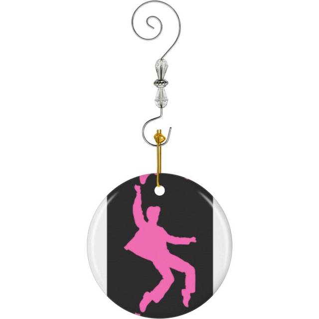 (Elvis Presleyk Elvis-759) Christmas Ornaments Ceramic Charm with Hook Crystal Handmade Xmas Tree Decorations KeepsakeÂStocking Stuffer