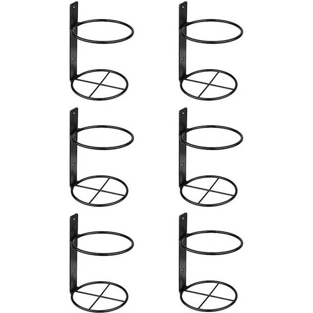 Wine Wall Holder, 6 Pack Wine Rack, Metal Wine Bottle Display Holder for Wine Storage Wall Wine Theme Decor