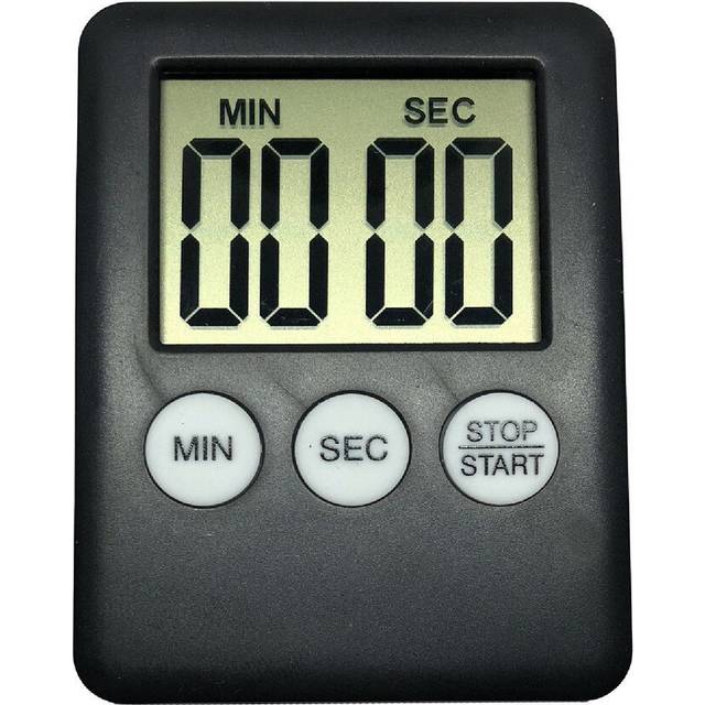 Kitchen Digital LCD Magnetic Timer Countdown Count Cooking Alarm Clock Down-Black