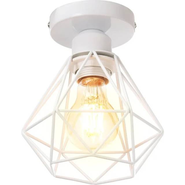 (A-White) Nordic creative iron single head chandelier simple modern decoration Light Fixture