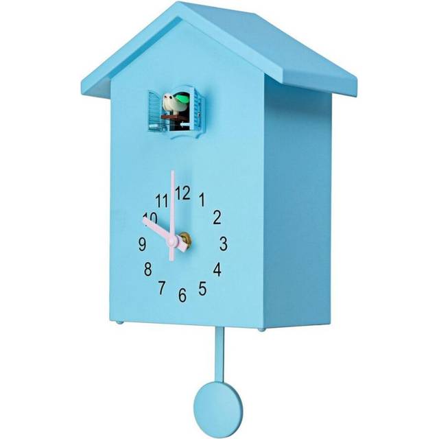 (blue) Cuckoo Quartz Wall Clock Modern Bird Home Living Room Hanging Watch Horologe Clocks Timer Office Home Decoration Gifts
