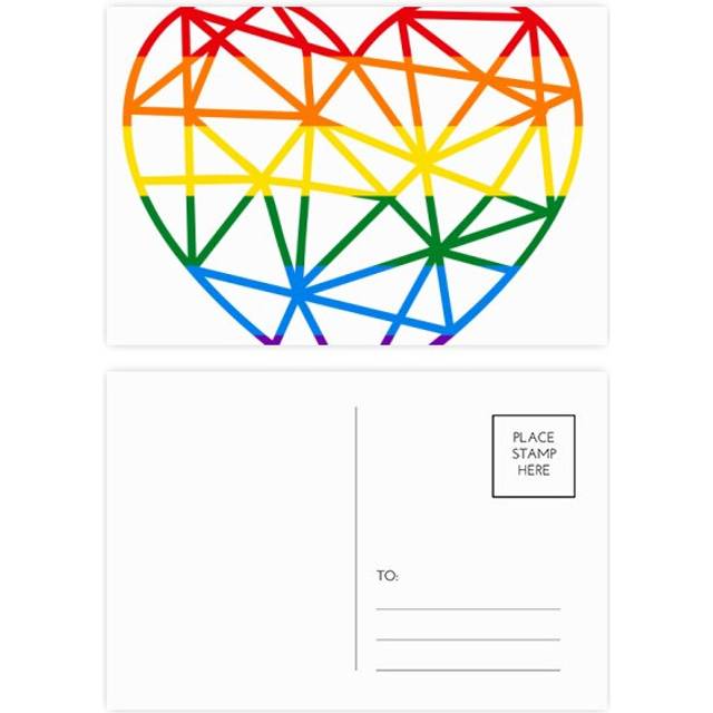 Rainbow   Modelling Heart LGBT Postcard Set Birthday Mailing Thanks Greeting Card