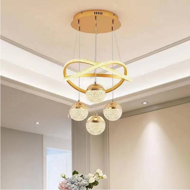 (gold) Hall Chandelier Modern Simple Starry Sky Nordic Bar Lamps