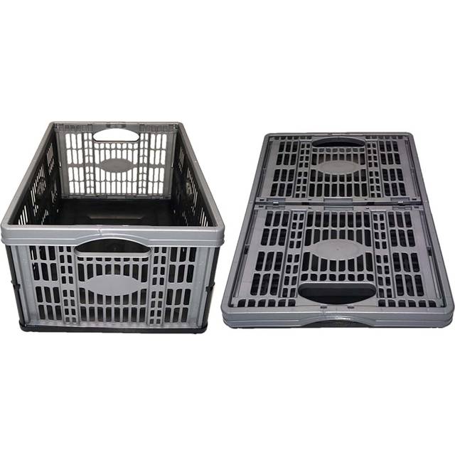AAMEN Set Of 5 Plastic Folding Storage Crate Box, plastic storage box