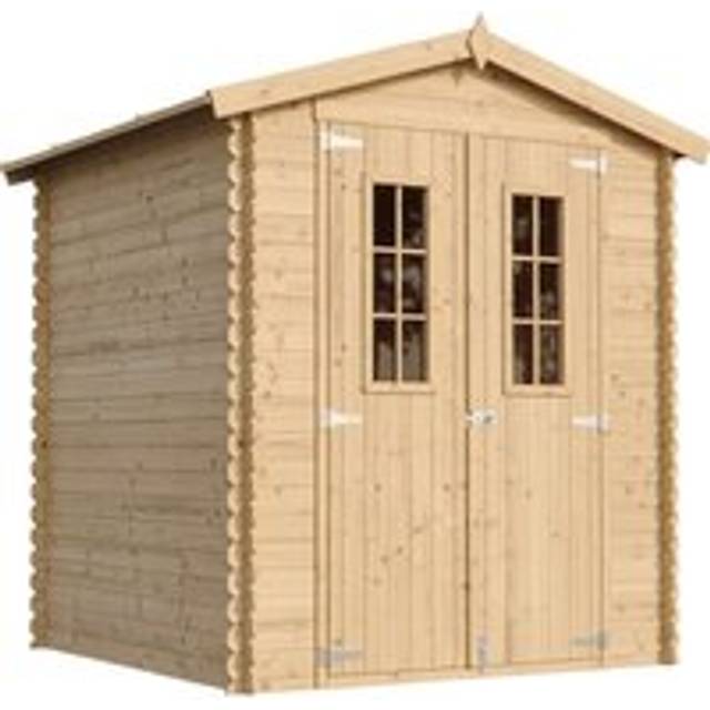Timbela - Wooden Garden Shed- Pent Shiplap Wooden Shed 6 x 6 ft /2,82 m2 - Outdoor garden shed with impregnated floor - 19 mm planks - Bike shed,