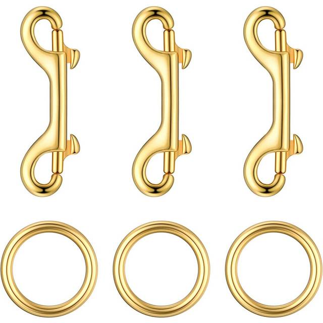 Double Sided Bolt Snap Hook with Brass Ring Double Sided Clip Pet Accessories for Connecting Dog Leashes Collar