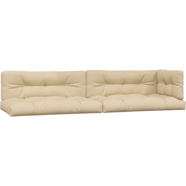 vidaXL Pallet Cushions 5 pcs Beige Fabric