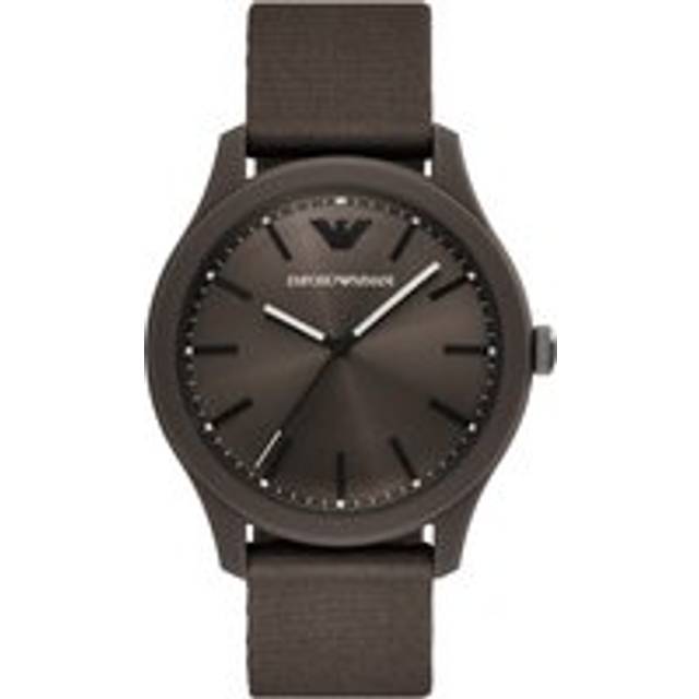 Emporio Armani AR11655 Men's Fabric Strap Watch, Brown