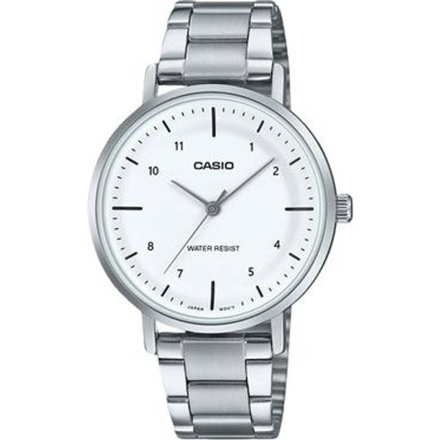 Casio Standard Analog Stainless Steel White Dial Quartz LTP-VT03D-7B Women&#39;s Watch