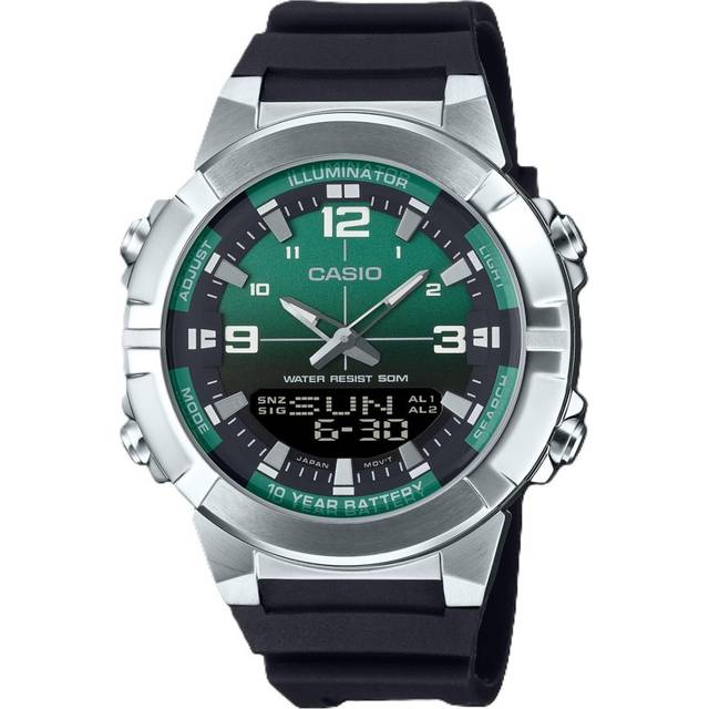 Casio Analog Digital Combination Resin Strap Green Dial Quartz AMW-870A-3AV Men's Watch
