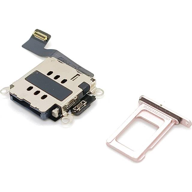 Dual Sim Tray Compatible With iPhone 13 Pink With Sim Card Reader - 2 Sim Cards in 1 Phone