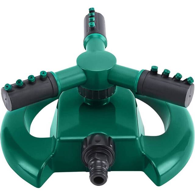 Garden Sprinkler, Adjustable Rotating Lawn Sprinkler 3 Arm Rotating Sprinkler,Automatic Water Sprinkler
