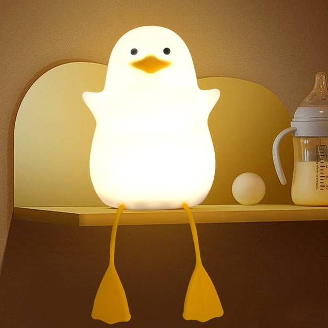 Duck Night Light, Duck Gifts for Girls, Kids Night Light Bedside Lamp for Nursery, ABS+SIL, Touch Control, Portable and Rechargeable Dimmable,