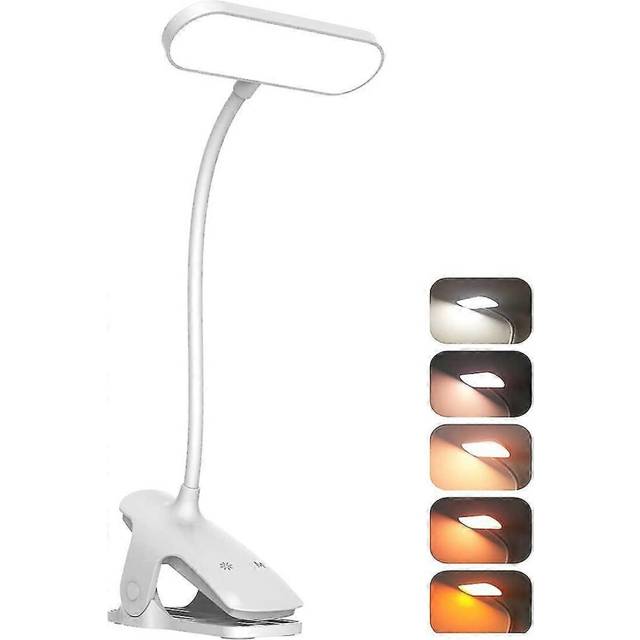 (As show, One size) clip-on desk lamp reading lamp home office computer and headboard desk lamp_36 led lamp beads, 5 colors and 5 brightness eye prote