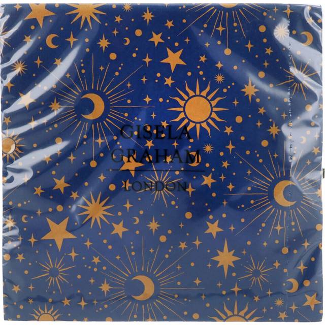 Pack of 20 Celestial Napkins | 20-Piece Sun Moon & Stars Paper Napkins | Blue Party Napkins Disposable Paper Serviette - 30cm
