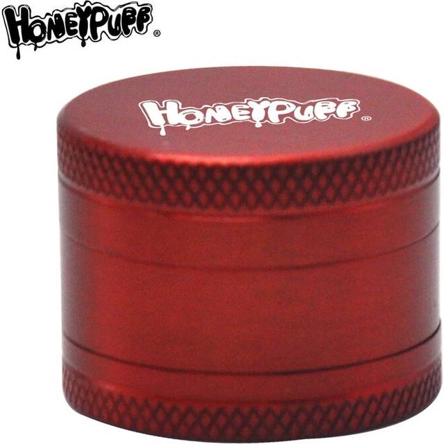 (Red) 30MM 3 Pieces Zinc Alloy Herb Grinder Metal Herbal Grinders Spicy Crusher