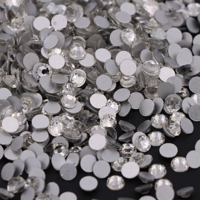 Crystal Clear No hotfix Flatback Rhinestones Glass Stone 3d Nail Art Decorations
