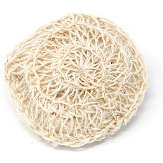Sisal Sponge and Scrub - Soft Round Exfoliating Cushion