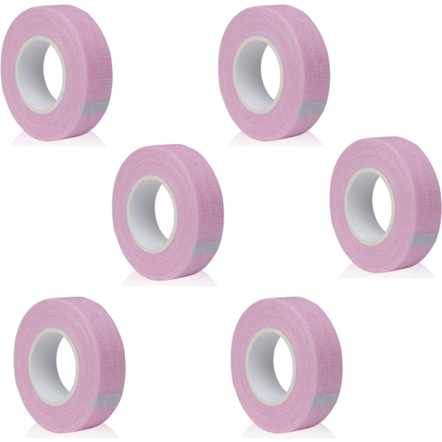 6pcs Under Eye Tape Breathable Fabric Eyelash Tape Micropore Adhesive Tape for Eyelashes Extension Supply Individual Eye Lashes Tools