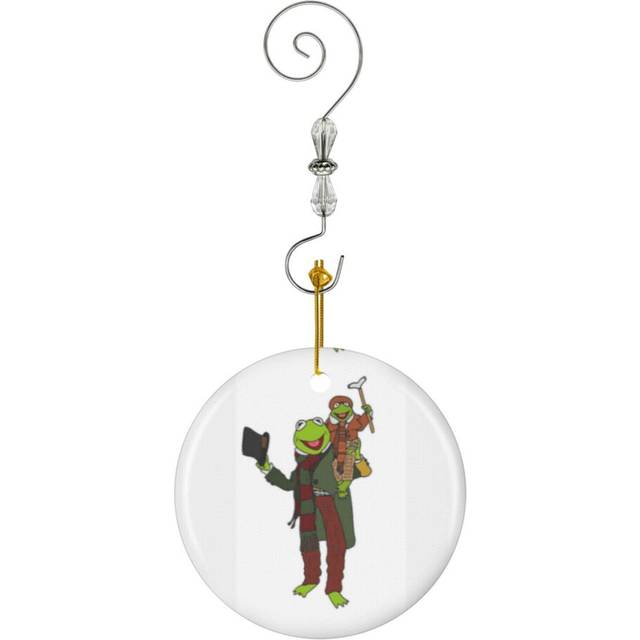 (A Muppet Christmas Carol - Bob And Tiny Tim-7170) Christmas Ornaments Ceramic Charm with Hook Crystal Handmade Xmas Tree Decorations KeepsakeÂStocki