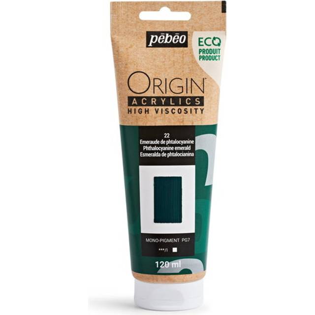 Pebeo Origin Acrylics 120 ml Phthalocyanine Emerald - Green