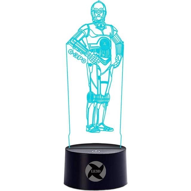 3D Optical Illusion Night Light - 7 LED Color Changing Lamp - Cool Soft Light Safe for Kids - Creates Great Dreams