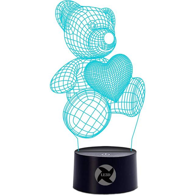 3D Optical Illusion Night Light - 7 LED Color Changing Lamp - Cool Soft Light Safe for Kids - Creates Great Dreams