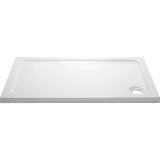 1700x900mm Rectangular Shower Tray 45mm - White Acrylic Stone Resin - Pearl