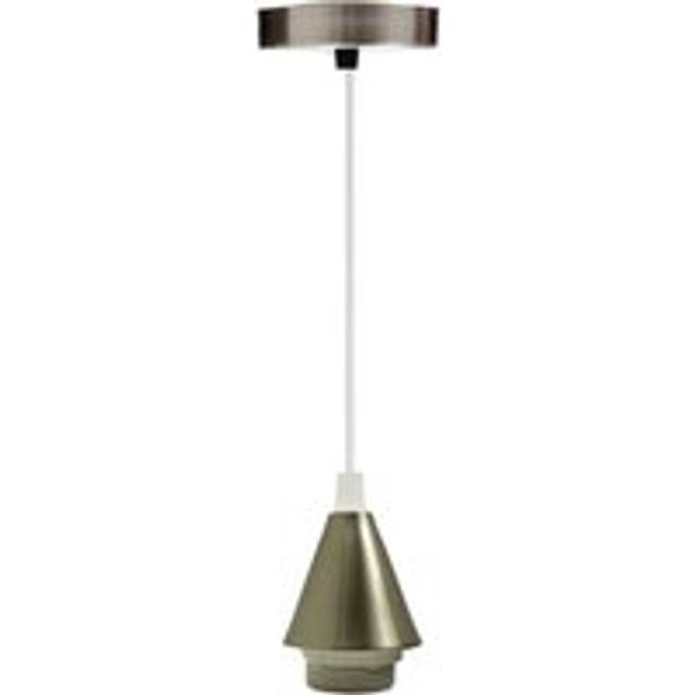 Light Pendant Fitting Ceiling Rose E27 Suspension Brushed Chrome Set~2377