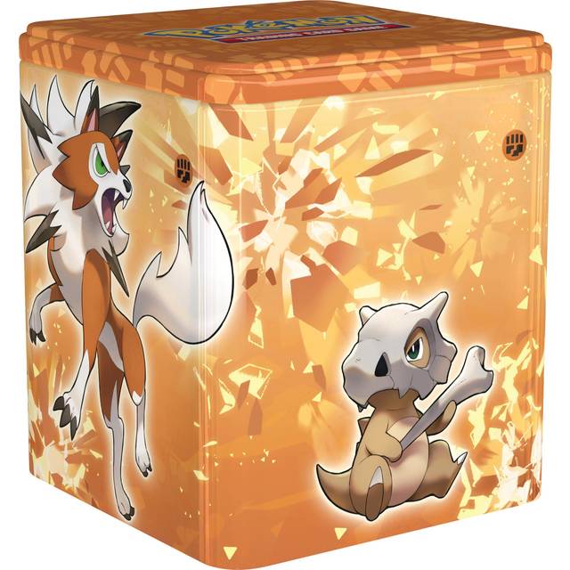 TCG: Fighting Stacking Tin - Lycanroc (3 booster packs & coin)