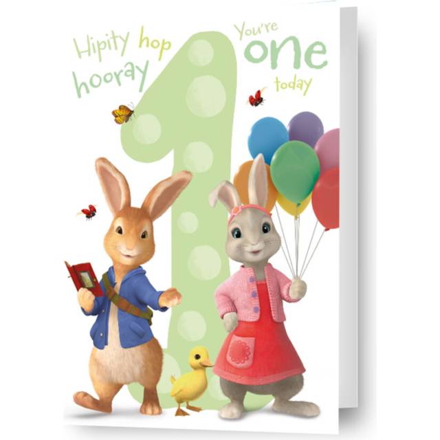 Peter Rabbit Age 1 Birthday Card
