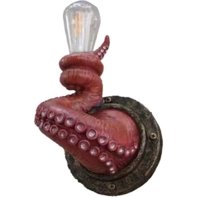 Vintage Tentacle Shape Wall Lamp Realistic Resin Animal LED Sconce