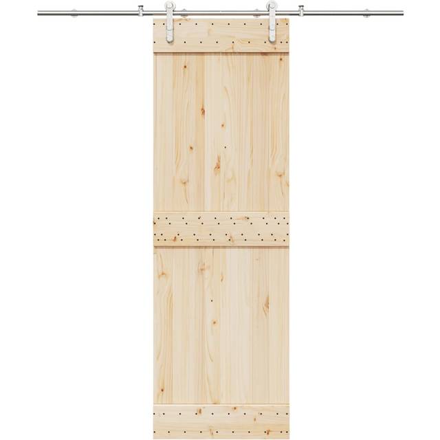 vidaXL Sliding Door Hardware Kit 200 cm Stainless Steel Silver