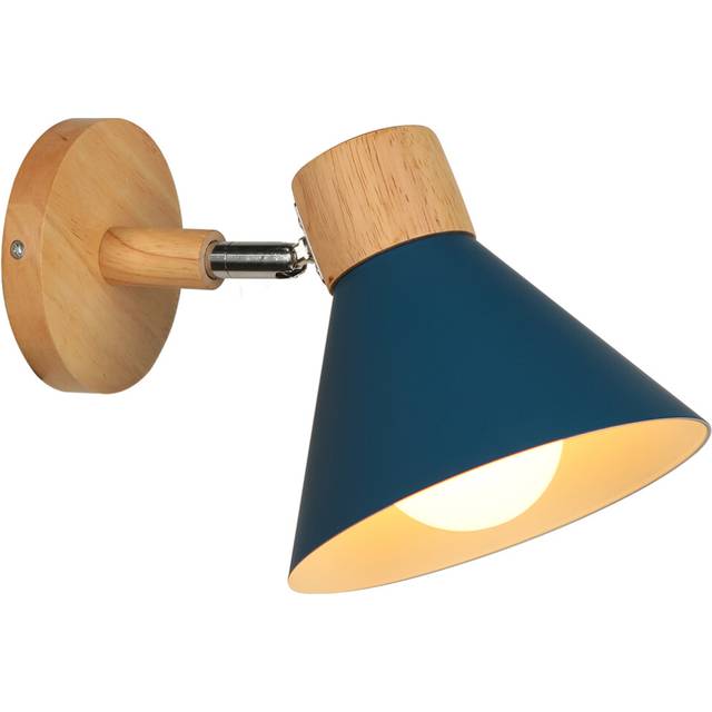 Retro Indoor Wall Light Metal Wall Lamp E27 Vintage Wall Sconce For Bedroom Living Room Bathroom (Blue)