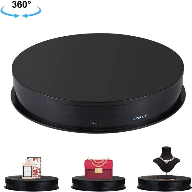 PULUZ 30cm USB Electric Rotating Turntable Display Stand Video Shooting Props Turntable for Photography, Load 10-20kg(Black)