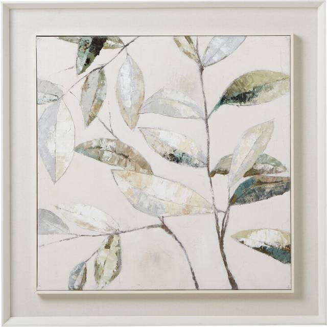Dolce Dapple Leaf Framed Painting on Canvas - Wood - L5 x W100 x H100 cm - Brown