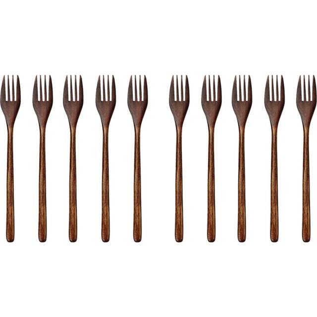 Wooden Forks, 10 Pieces -friendly Japanese Wood Salad Dinner Fork Tableware