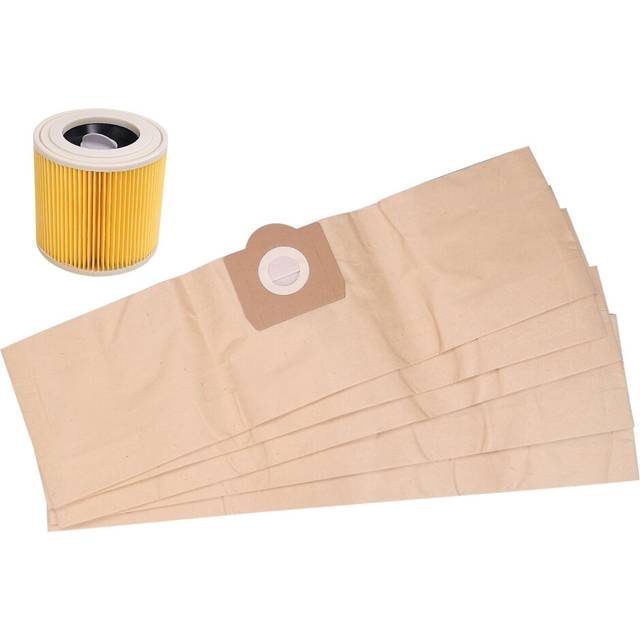 5X Dust Bag 1X Filter Compatible KARCHER WD3 Premium Vacuum Cleaner