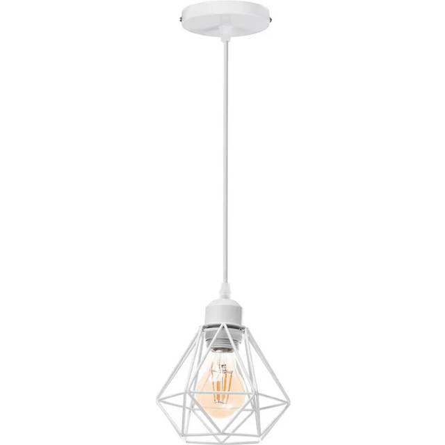 (B-White) Nordic creative iron single head chandelier simple modern decoration Light Fixture