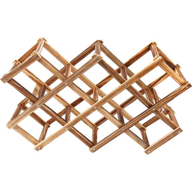 Wooden Red Wine Rack 10 Bottle Holder Mount Bar Display Shelf Folding Wood Wine Rack Alcohol Care Drink Bottle Holders