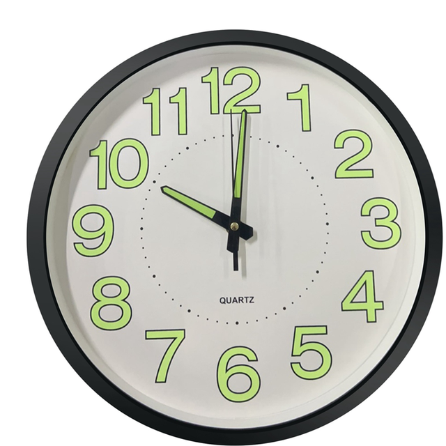 12 Inch / 30cm Luminous Wall Clock Silent with Night Light Glow in the Dark Round Clock, Living Room Decoration