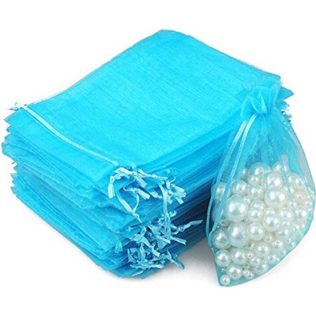 G2PLUS Organza Gift Pouches 100 PCS Wedding Jewelry Bags 13 cm * 18 cm Perfect for Wedding, Christmas, Birthday, Anniversary