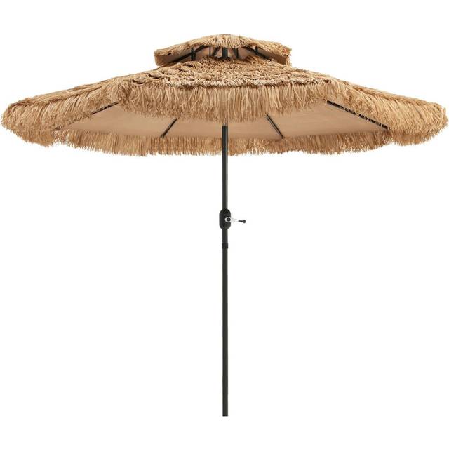 285cm Thatched Tiki Umbrella Hawaiian Style Hula Patio Beach Umbrella