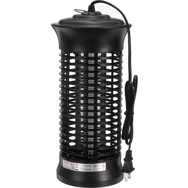 (Black, EU Plug) Electronic Mosquito Killer Lamps LED Socket Electric Mosquito Dispeller Fly Bug Insect Trap Killer Zapper Night Lamp Children Friendl