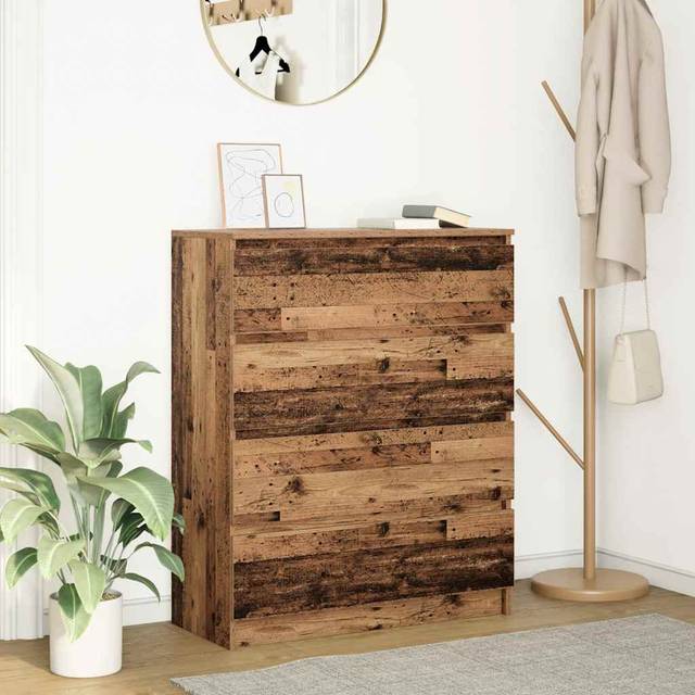 vidaXL Sideboard Old Wood 80x35x99 cm Engineered Wood - Brown