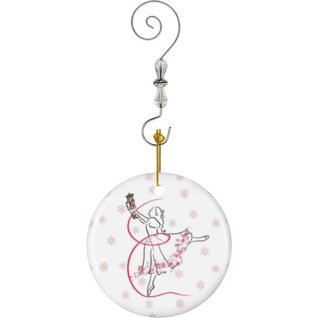 (The Nutcracker Ballet And Clara Christmas Holiday Dance-7366) Christmas Ornaments Ceramic Charm with Hook Crystal Handmade Xmas Tree Decorations Keep