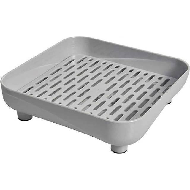 (As show, One size) drip tray dish drainer mat with handle, foldable plastic dish draining rack dish drain board sink side drip sloping draining tray