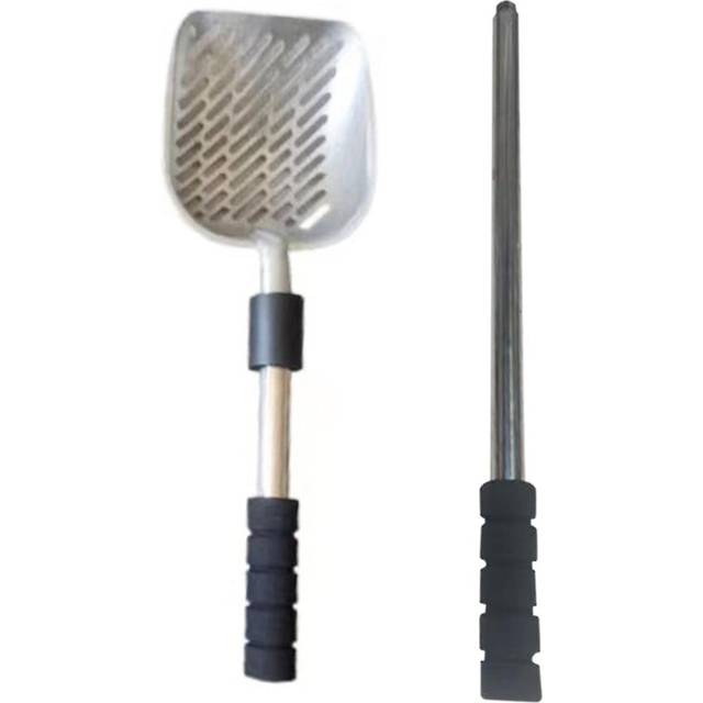 (2, One size) Cat Litter Shovel Adjustable Long Handle Durable Rust-proof Stainless Steel Detachable Rust-resistant Cat Litter Scoop