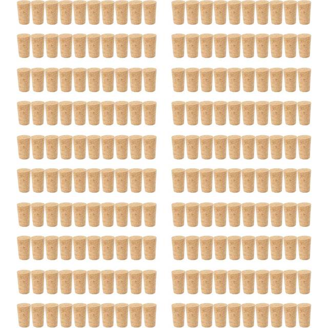 200Pcs Natural Wood Corks Wine Stopper Bottle Cone Type Plug