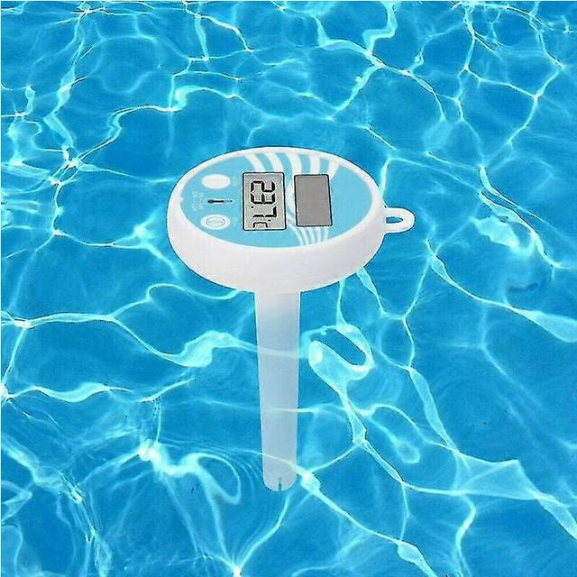 (As show, One size) Solar Digital Pool Thermometer Floating Pool Thermometer, Easy To Read And Shock Resistant Thermometer For All Outdoors